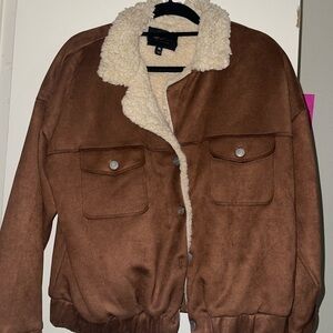 Women's Brown Jacket with Cream Lining